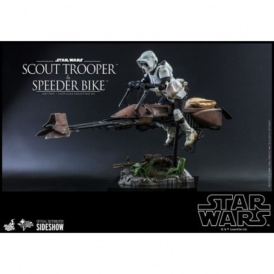 Figura 1 - 6 hot toys scout trooper & speeder bike movies masterpiece series - star wars the return of the jedi