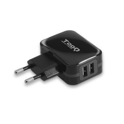Tooq Cargador de Red USB 2xUSB 5V 3.4A Negro