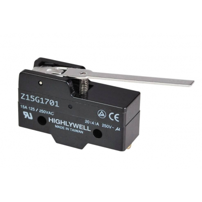 Microrruptor con Palanca de 65mm 15A/250Vac ON-(ON)