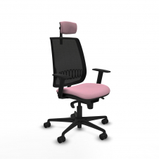 Piqueras y Crespo Alares sincro malla negra bali rosa brazos 1D base nailon cabecero 2D ruedas 65 mm nailon