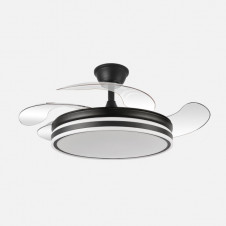 Ventilador Bayomo 59w 6980lm Negro 4 Aspas Desp. 34,5/42x50/107d.3 Color. Motor Dc..remoto+Reg.Intensidad