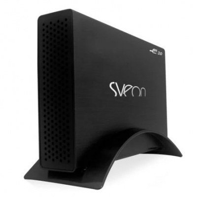 CAJA EXTERNA SVEON STG310 PARA DISCOS DUROS 3.5/8.89CM - USB 3.0 - SOPORTA 8 TB - ALUMINIO - NEGRA