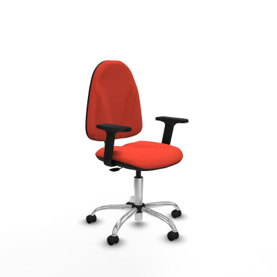 Algarra CP bali naranja oscuro brazos 2D base cromada ruedas engomadas 50mm