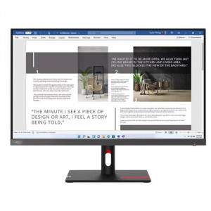 Monitor Lenovo ThinkVision S27i-30, 27 pulgadas, Full HD, IPS, 100 Hz, 4 ms (extremo), HDMI, VGA, clase E