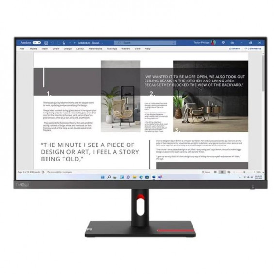 Monitor Lenovo ThinkVision S27i-30, 27 pulgadas, Full HD, IPS, 100 Hz, 4 ms (extremo), HDMI, VGA, clase E