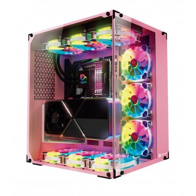 Talius Cronos Orchid RGB Cristal Templado USB 3.0 Rosa