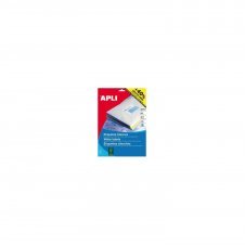 ETIQUETAS AUTOADHESIVAS APLI PARA IMPRESORAS INKJET ĹSER Y FOTOCOPIADORAS BLANCO 13882