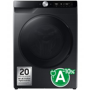 Lavadora - secadora Samsung WD90DG6B85BBU3, 9kg lavado, 6kg secado, 1400rpm, clase D, 308 kWh año, 72dB, AI Ecobubble, negro