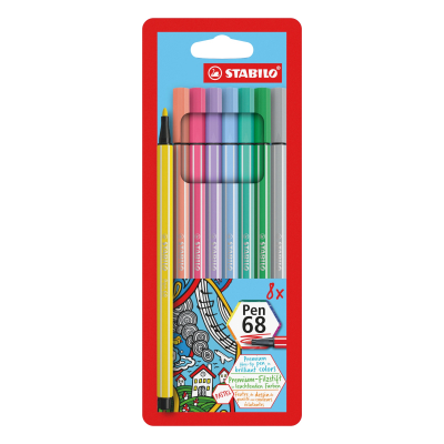 Pen 68 rotulador Multicolor 8 pieza(s)