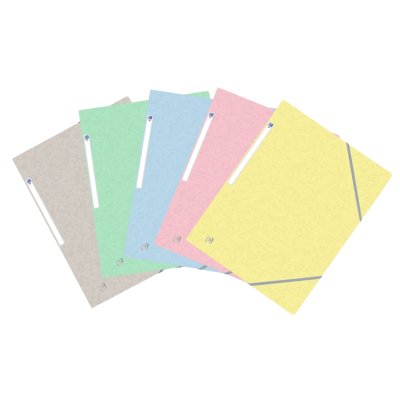 Oxford Top File+ Carpeta de Gomas 3 Solapas - Colores Pastel - Resistente y Duradera - Ideal para Organizar Documentos - Practica y Funcional