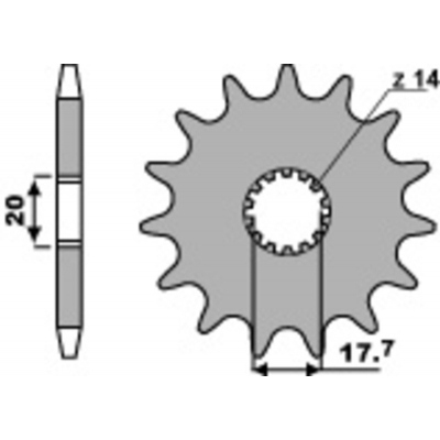 PBR Steel Standard Front Sprocket 440 - 520 440.14.18NC