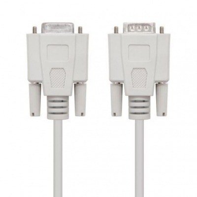 Cable Serie RS232 Nanocable 10.14.0203/ DB9 Macho - DB9 Hembra/ 3m/ Beige