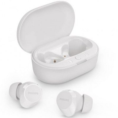 Auriculares Bluetooth Philips TAT1209 con estuche de carga/ Autonomía 6h/ Blancos