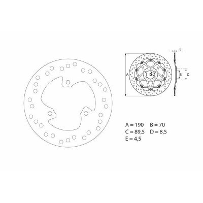 Disco de freno Brembo 68B40719 68B40719