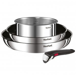 Lote de sartenes Tefal L881S INGENIO, 22 cm, 26 cm, Cazo, Mango