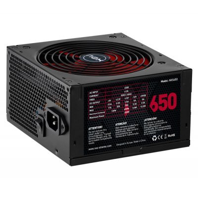 NXS650 unidad de fuente de alimentación 650 W 20+4 pin ATX Negro, Rojo