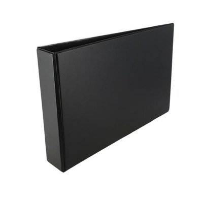 GRAFOPLAS Carpeta PVC 2 anillas 25mm cuarto apaisado negro