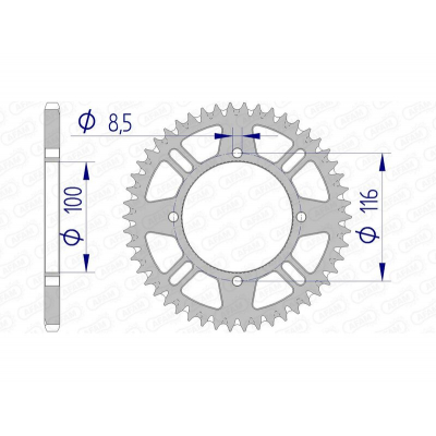 Corona AFAM aluminio ultraligera autolimpiable 17104 - Paso 420 17104+53