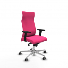 Piqueras y Crespo Albacete direcci?n sincro similpiel rosa brazos 2D base aluminio ruedas 65 engomadas