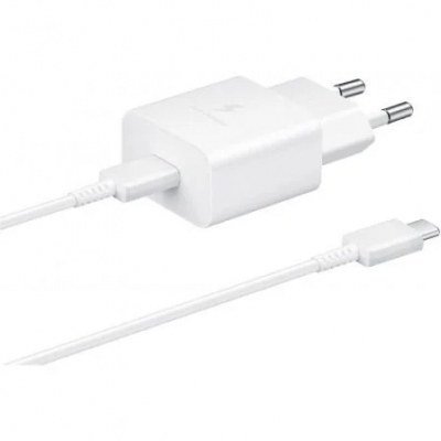 Cargador de Pared Samsung EP-T1510XWE/ 1 USB Tipo-C + Cable USB Tipo-C/ 15W
