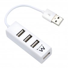 MINI-HUB USB 4 PUERTOS BLANCO