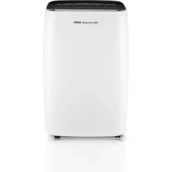 Deshumidificador Ufesa Deshumidificador Breeze Dry 5000 para estancias hasta 40 m2, 20 litros/día, depósito 6 litros, 46 dB, secado de ropa, blanco