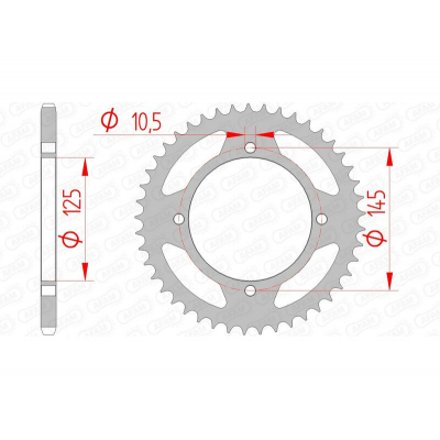 Corona AFAM acero estándar 12505 - Paso 520 12505-39