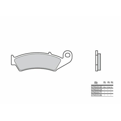 Pastillas de freno orgánicas Brembo 07HO2506 07HO2506