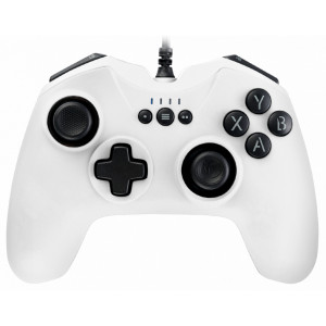 PCGC-100WHITE mando y volante Blanco USB Gamepad Analógico/Digital PC