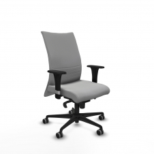 Piqueras y Crespo Albacete confidente sincro similpiel gris claro brazos 1D base nailon ruedas 65mm engomadas