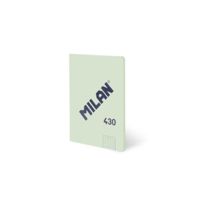 Milan 430 Libreta Encolada Formato A6 Cuadricula 5x5 - 48 Hojas de 95 gr/m2 - Microperforado - Tapa Blanda - Color Verde