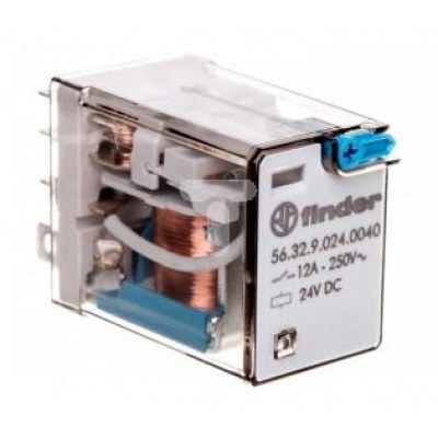 RELE 24Vdc 2Vtos Pulsador de Prueba 12A/250Vac FINDER