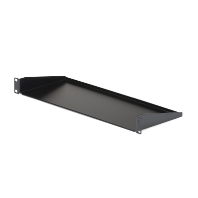 StarTech.com Bandeja Estante Fijo Voladizo Universal 1U de 19 Pulgadas para Rack Armario de Servidores - en Acero - Capacidad de 15kg - 7 (180mm) de Profundidad - Negro