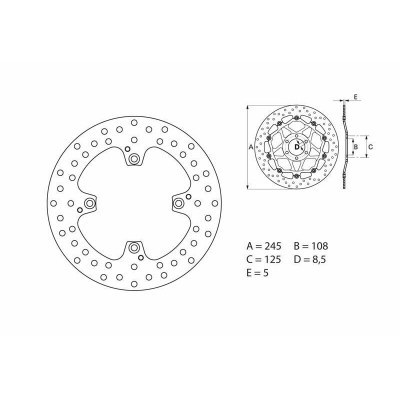 Disco de freno Brembo 68B40792 68B40792