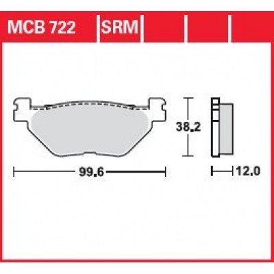 Pastillas de freno sinterizadas scooter serie SRM TRW MCB722SRM
