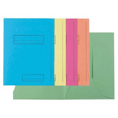EXACOMPTA Paq.50 subcarpetas Exacompta 2 solapas 210g 5 colores surtidos