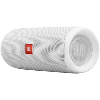 Altavoz bluetooth jbl flip 5 white - 20w rms - ipx7 - bateria 4800mah - manos libres - blanco