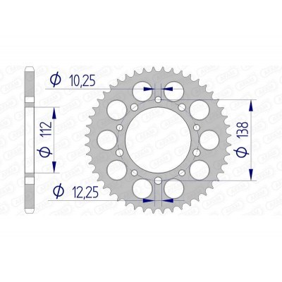 Corona AFAM aluminio ultraligera 11509 - Paso 520 11509-44