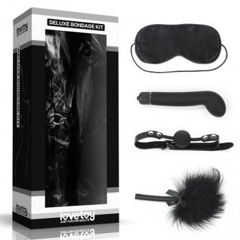 Kit Bondage Deluxe con Vibrador Negro