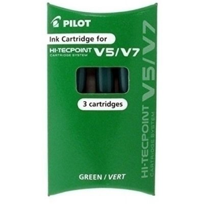 RECAMBIO PILOT V-5 RECARGABLE VERDE B/3 - Pack de 12 unidades