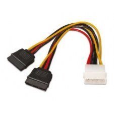 Cable Aisens Molex/m A 2xsata/m 20cm