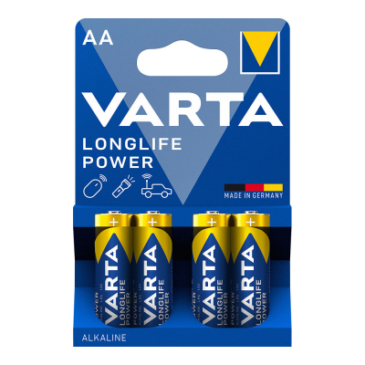 Pila alkalina longlife power aa - lr06 (blister 4 uds) ø14,5 x 50,5 mm