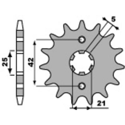 PBR Steel Standard Front Sprocket 572 - 520 572.14.18NC