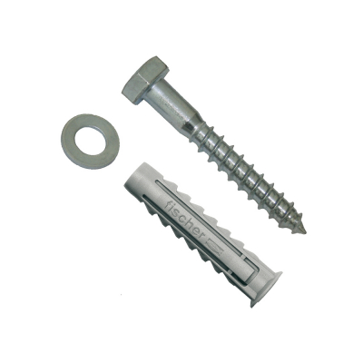 Tacos wl ø7 x 60 mm + tornillos ø7 x 65 mm, blister 4 uds