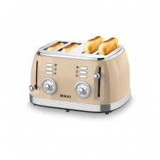 TOSTADOR RETRO SOGO TOS-SS-5475 PAN MOLDE 4 RAN 1500W BEIGE