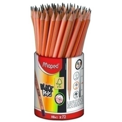 LAPICES MAPED GRAFITO BLACK PEPS B/72