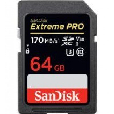 Tarjeta sandisk extreme pro sdxc card 64gb - 170mb - s v30 uhs - i u3