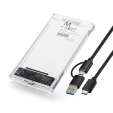 Ewent EW7064 caja para disco duro externo Caja externa para unidad de estado sólido (SSD) Transparente 2.5