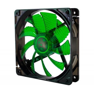 Coolfan 120 LED Carcasa del ordenador Ventilador 12 cm Negro, Verde