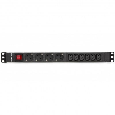 Regleta salicru para rack 19pulgadas sps pdu 4 tomas schuko 6 tomas iec interruptor